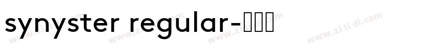 synyster regular字体转换